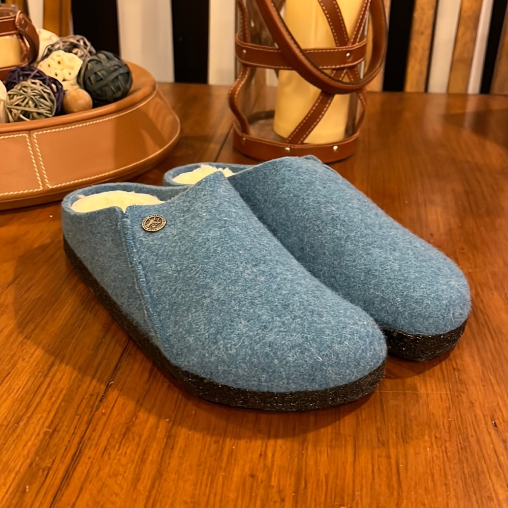 Birkenstock Zimett Rivet Shoes clogs New Narrow Made Italy Shearling Women’s 9